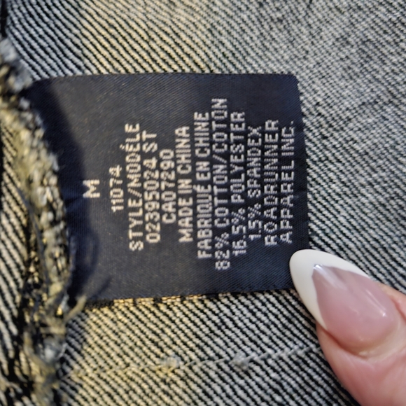 NEW Vintage Y2K ★ SUKO Jeans ★ AMAZING Zipper Jean Jacket with Black Rhinestones - Picture 9 of 17